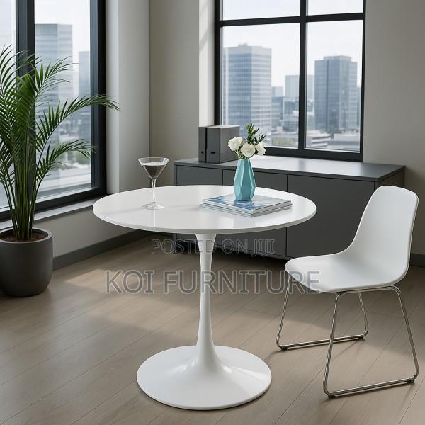 Coffee Table; Round Tulip Dining Marble Coffee Table - thumbnail 7