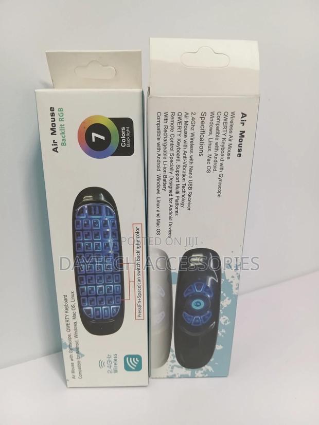 C120 Wireless Air Mouse Remote With RGB Backlight and Keyboard. - thumbnail 3