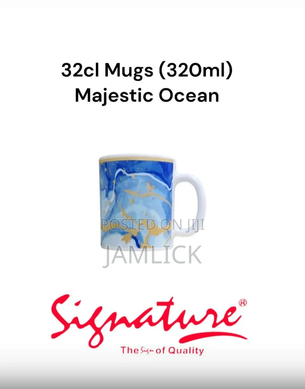 Majestic Ocean Set of 6 Signature Cups - Js