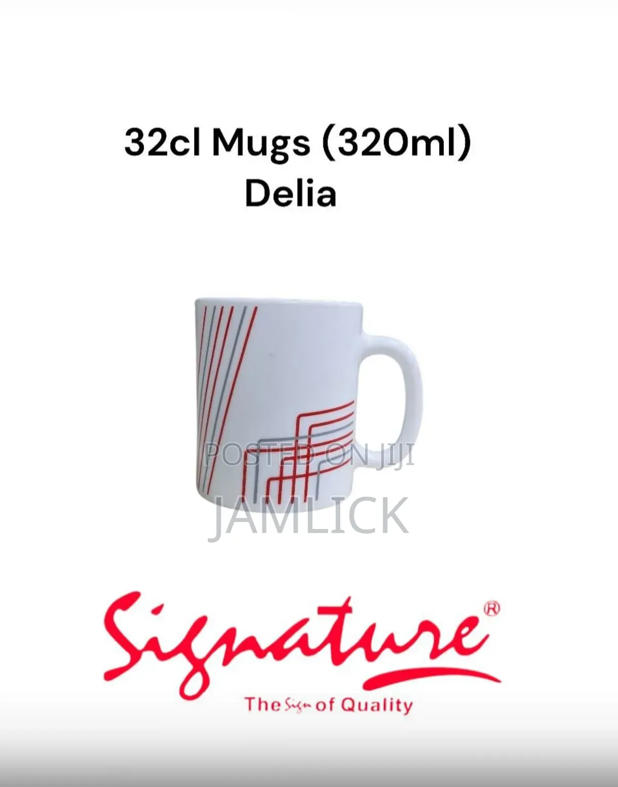Delia Set of 6 Signature Cups - Js