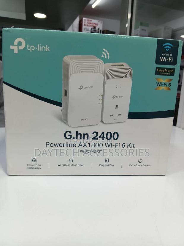This Is a Tp-Link Pgw2440 Kit G.Hn2400 Powerline Ax1800 Wi-Fi 6 Kit. - thumbnail 2
