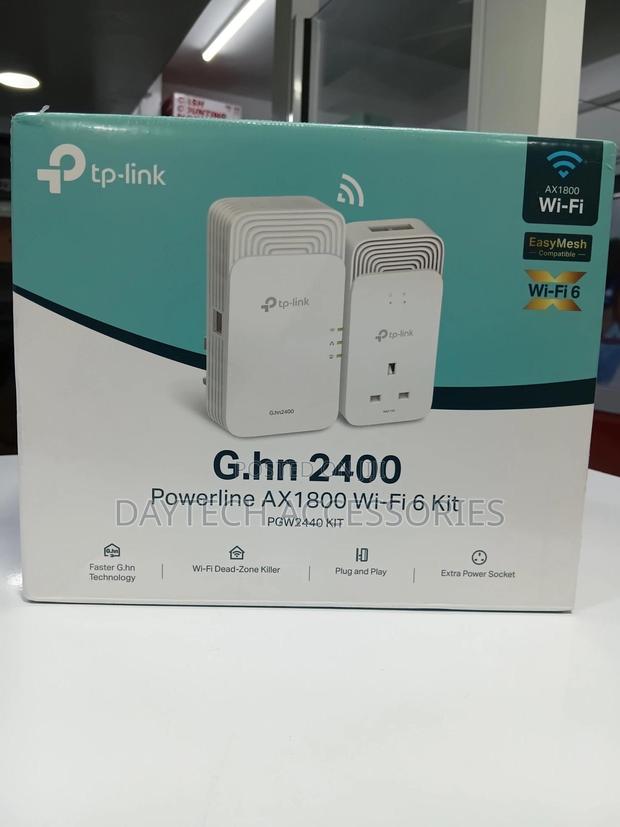 This Is a Tp-Link Pgw2440 Kit G.Hn2400 Powerline Ax1800 Wi-Fi 6 Kit. - main view