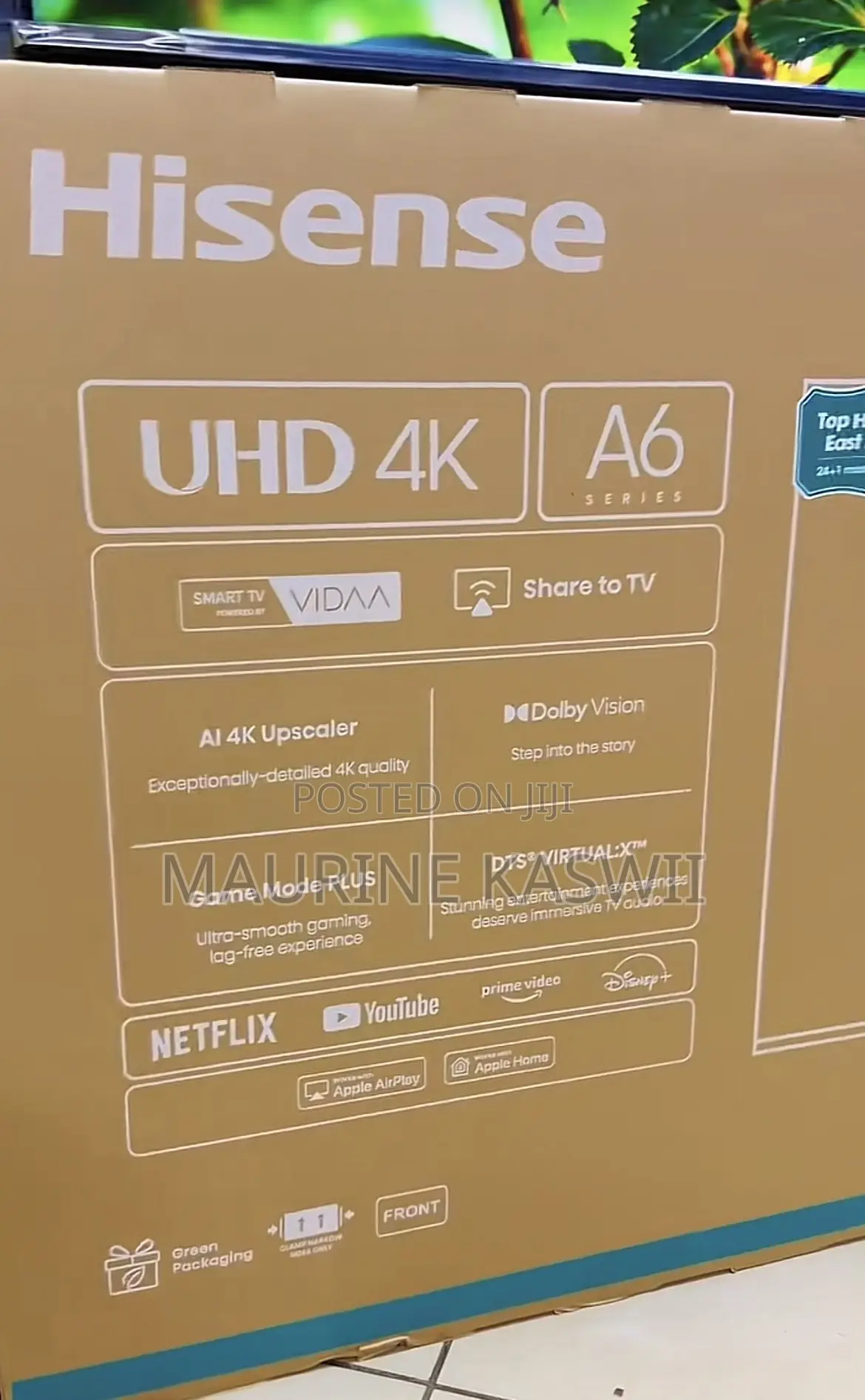 Hisense 55”Inch 55a6q Uhd Smart -A6 Series