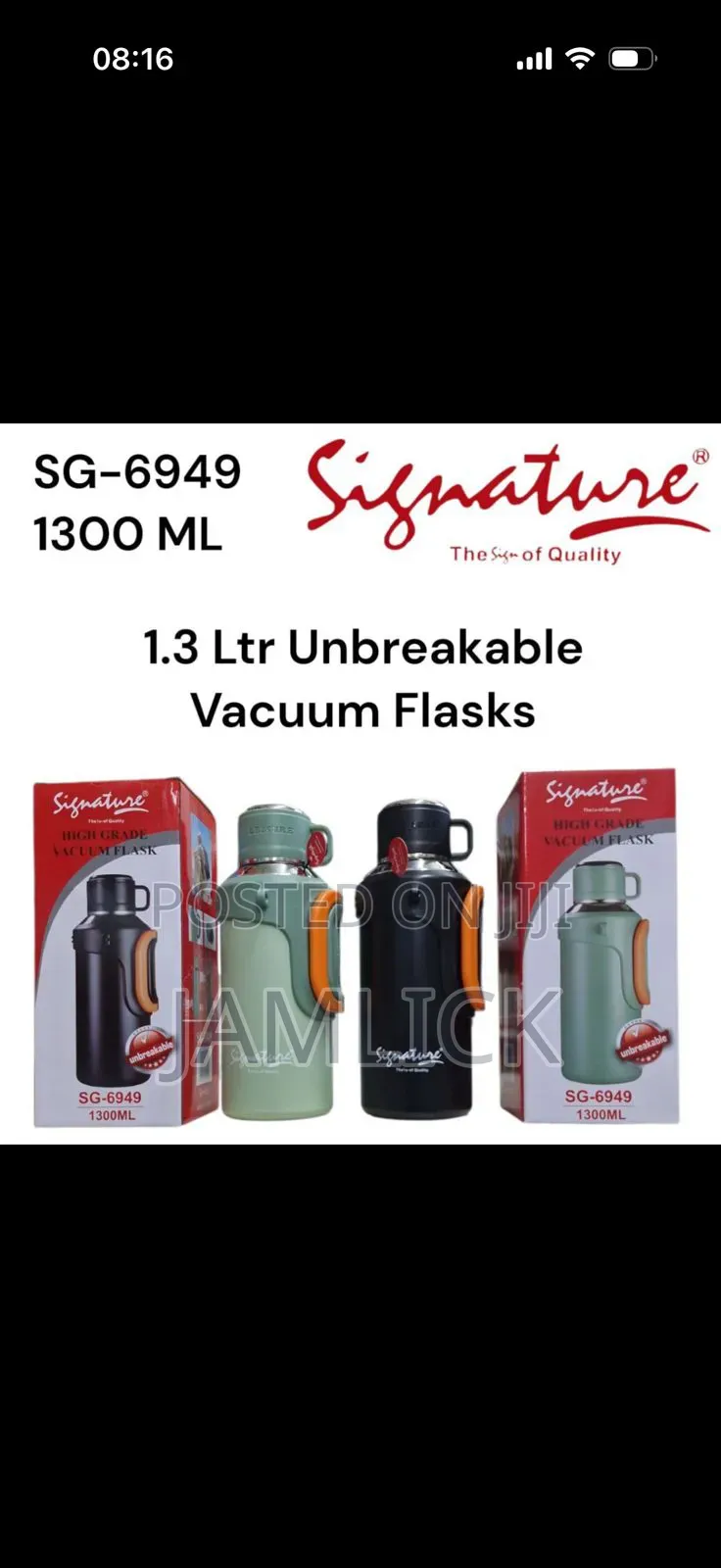 1.3l Unbreakable Vacuum Flask - Js