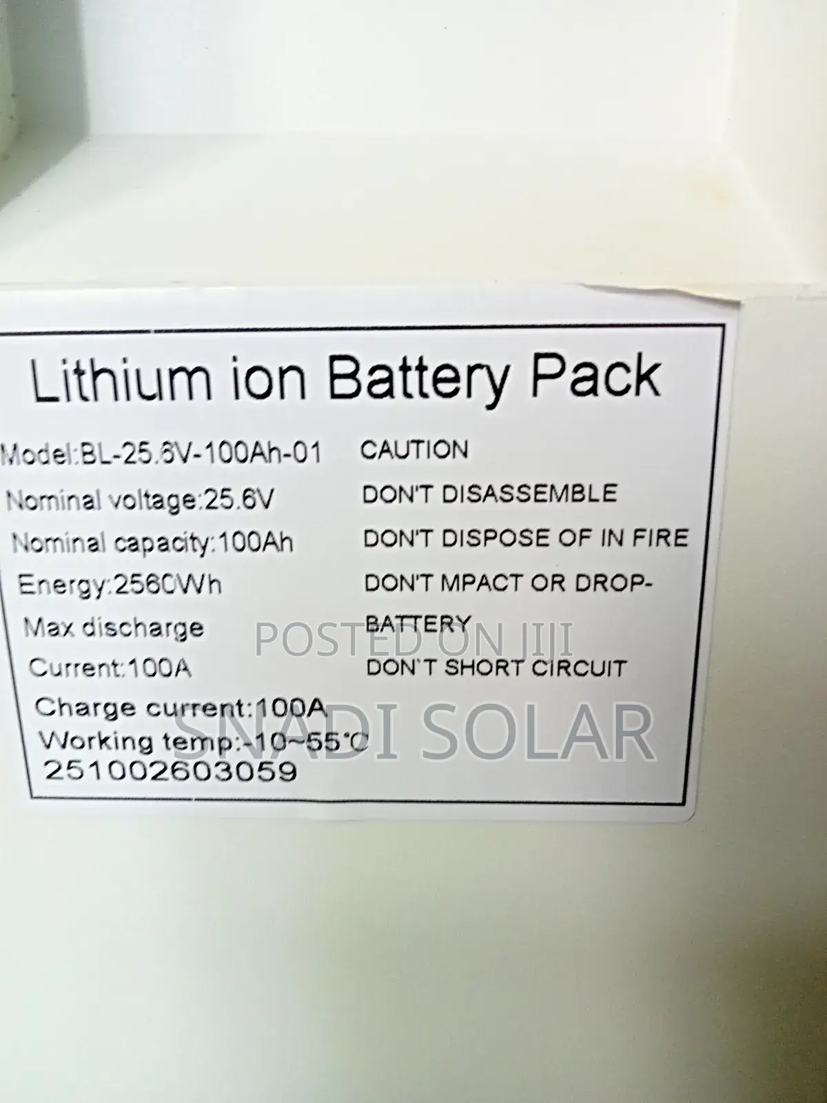 2.56kwh 24v 100ah Lithium Battery