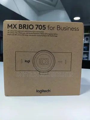 This Is a Logitech Mx Brio 705 for Business Ultra Hd Webcam Box.