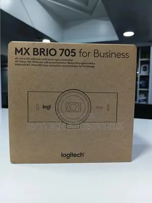 This Is a Logitech Mx Brio 705 for Business Ultra Hd Webcam Box.