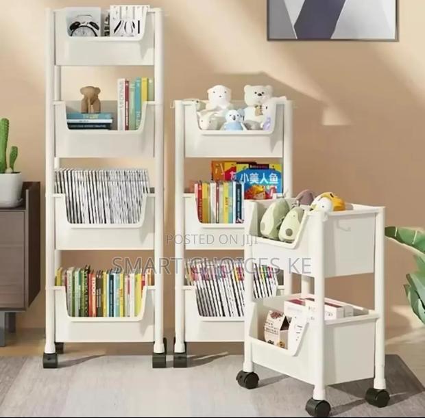 4-Layer Trolley Bookshelf / Kitchen Storage Rack