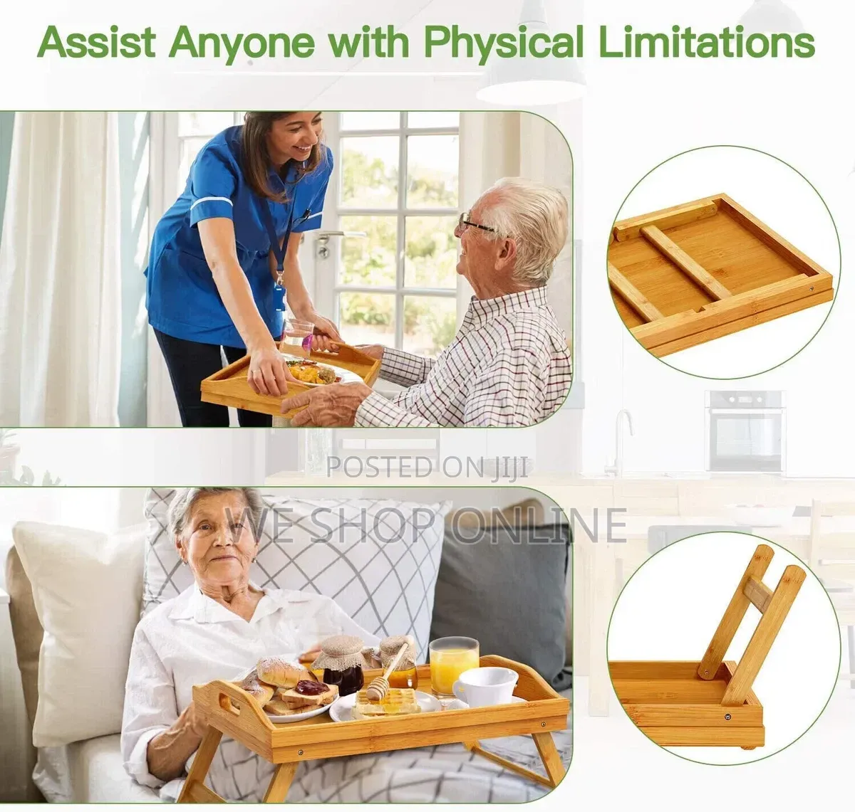 Foldable Bamboo Tray