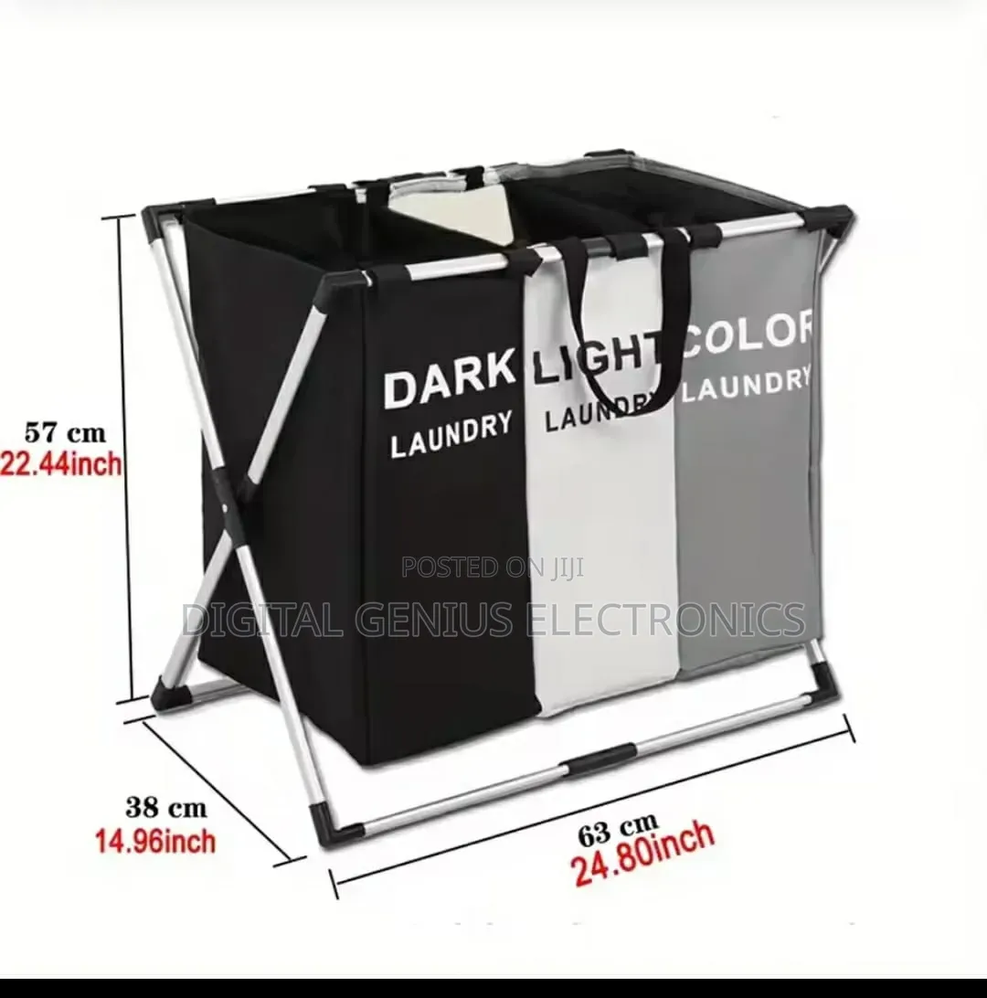 * Foldable Laundry Basket With Aluminium Frame