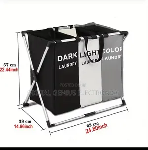 * Foldable Laundry Basket With Aluminium Frame
