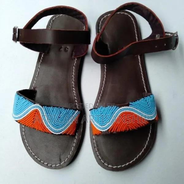 Beaded Maasai Sandals Black Edition - thumbnail 7