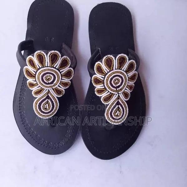 Beaded Maasai Sandals Black Edition - thumbnail 15
