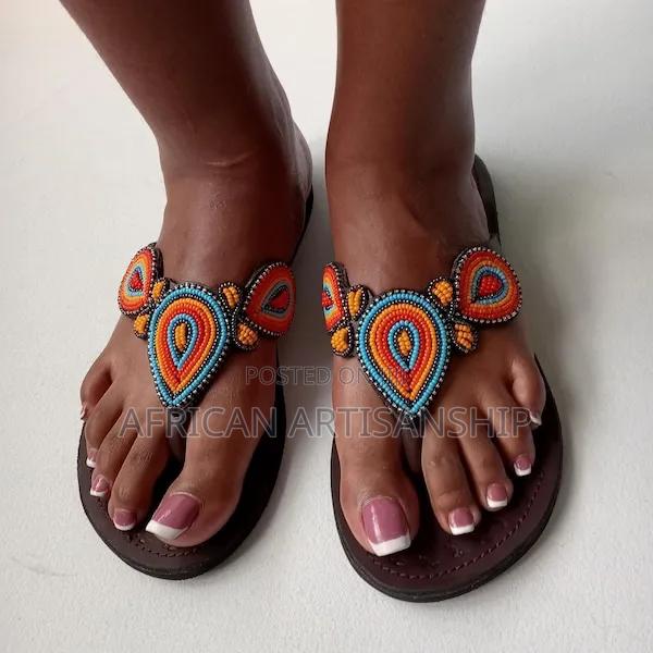 Beaded Maasai Sandals Black Edition - thumbnail 17