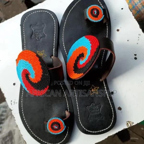 Beaded Maasai Sandals Black Edition - thumbnail 18