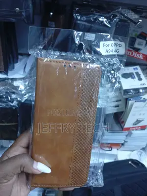 Oppo A94 4g Light Brown Faux Leather (Pu) With a Matte Finish Case