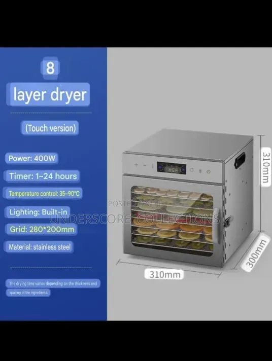 8 Layers Stainless Steel Dehydrator