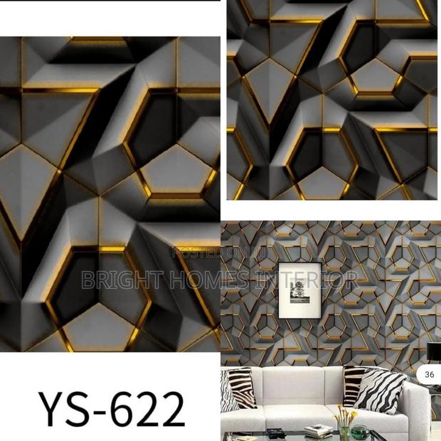 Black and Gold Kinyozi Wallpaper With Lighting Effect