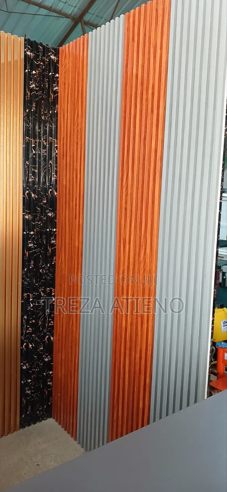 2.9m Wood Finish Fluted Panels