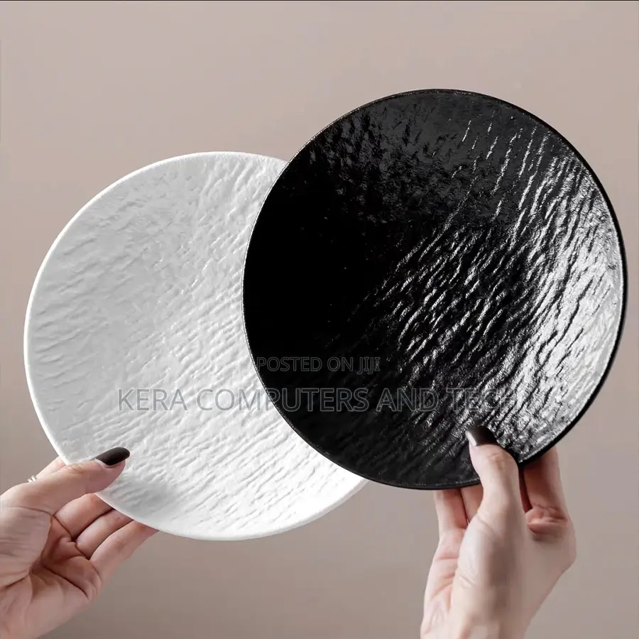 Rock Stone Texture Ceramic Tableware Steak Plate, Dinner Plates