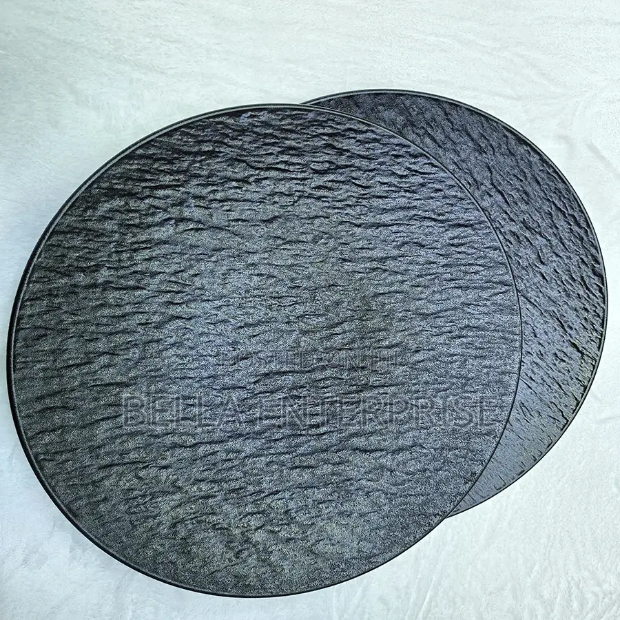Rock Stone Texture Ceramic Tableware Steak Plate, Dinner Plates