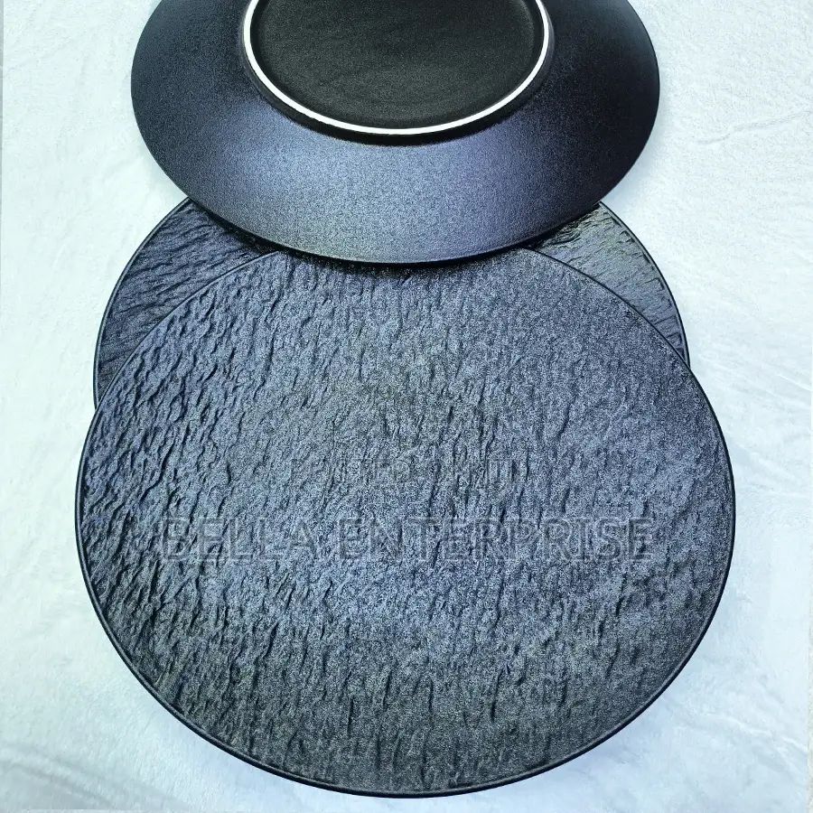 Rock Stone Texture Ceramic Tableware Steak Plate, Dinner Plates