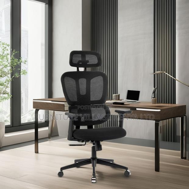Executive Arm Orthopedic Swivel Office Chair - thumbnail 4