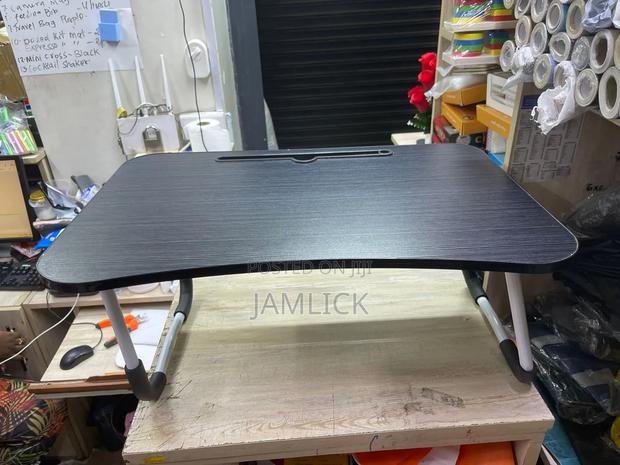 Black Foldable Breakfast / Study Table / Laptop Desk - Ny