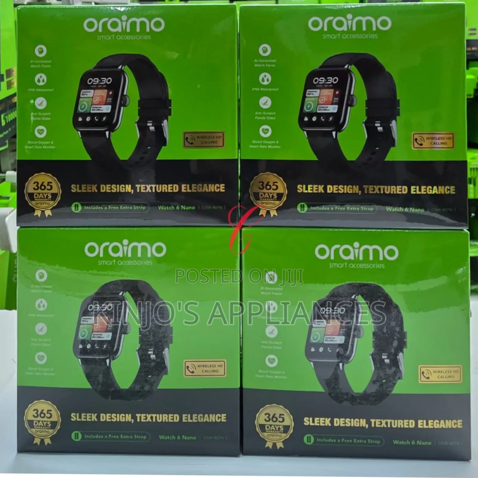 Restocked Oraimo *Watch 6 Nano* Osw-807n 1.52" Smart Watch