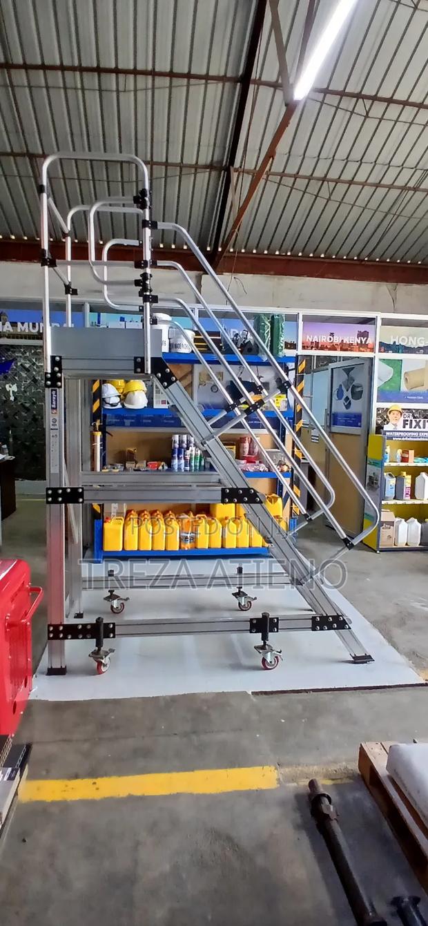 Portable Platform Ladder With Double Access - main view