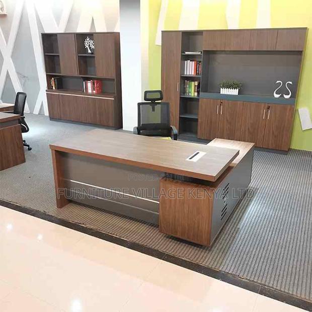 1.6 Meters L-Shaped Imported Wooden Boss Table