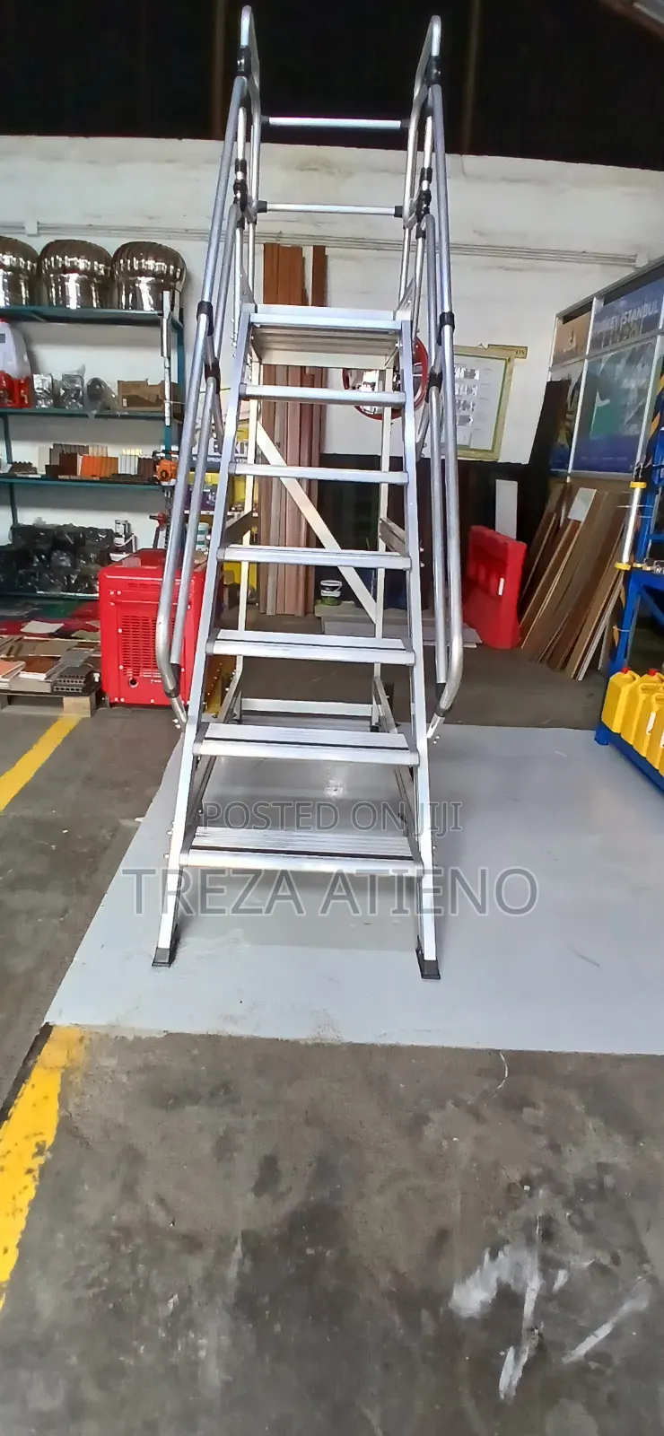 Foldable Double Sided Platform Ladder