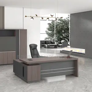 1.6 Meters L-Shaped Imported Wooden Boss Table