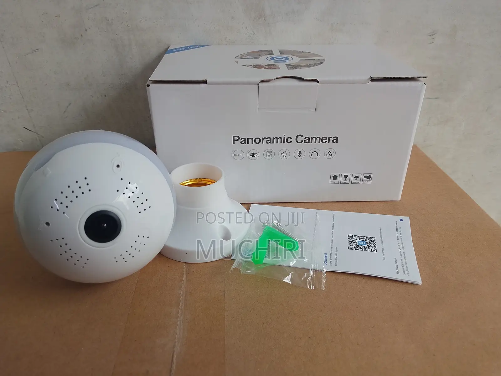 Panoramic 1080p Wifi Bulb Camera V380