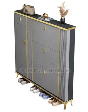 Shoe Cabinet: Oak Wooden Flip Shoe Rack Cabinet