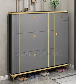 Shoe Cabinet: Oak Wooden Flip Shoe Rack Cabinet