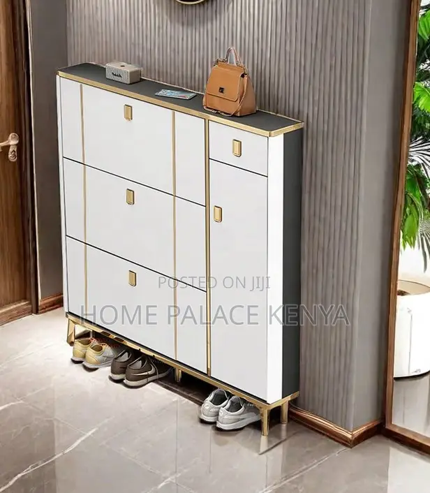 Shoe Cabinet: Oak Wooden Flip Shoe Rack Cabinet