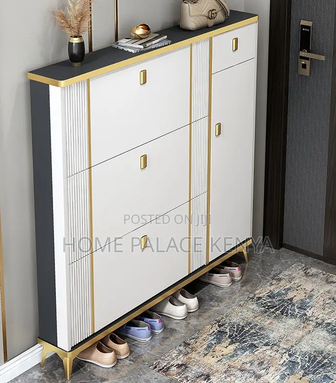 Shoe Cabinet: Oak Wooden Flip Shoe Rack Cabinet