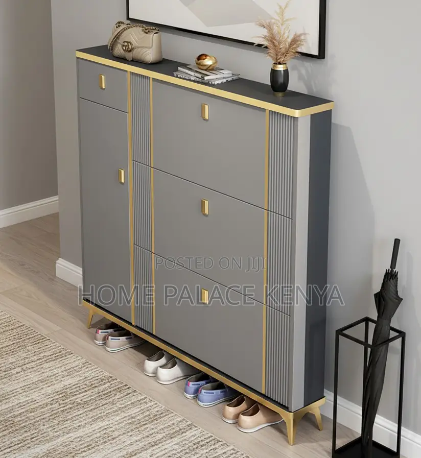 Shoe Cabinet: Oak Wooden Flip Shoe Rack Cabinet