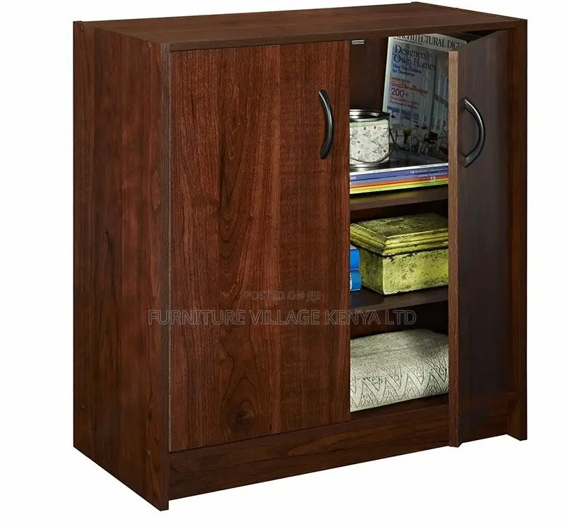 2 Door Wooden Credenza Office Bookcase