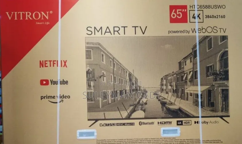 Vitron 65 Inches Smart Tv Frameless Bluetooth Webos Tv