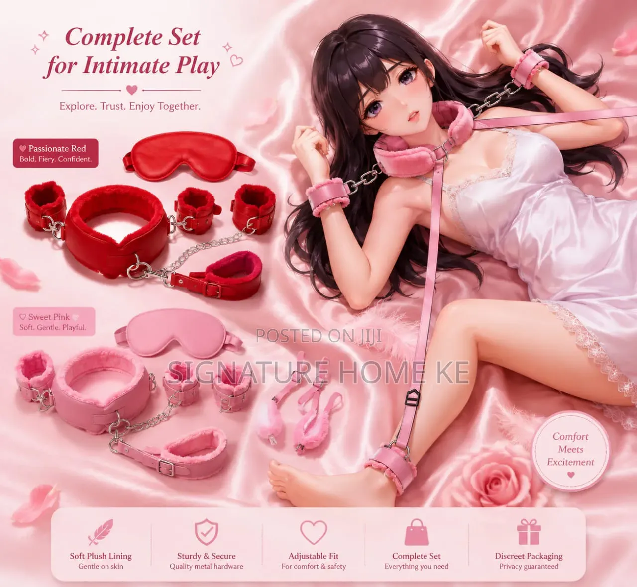 Style Sutra Comfortable Cuffs With Neck Pillow Sex Kit
