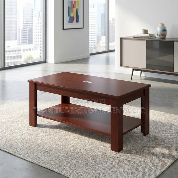 1200mm Mahogany Reception Coffee/Tea Table - thumbnail 2