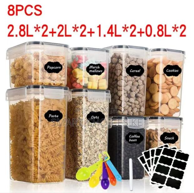 8 PCS Food/Pantry Storage Containers - thumbnail 4