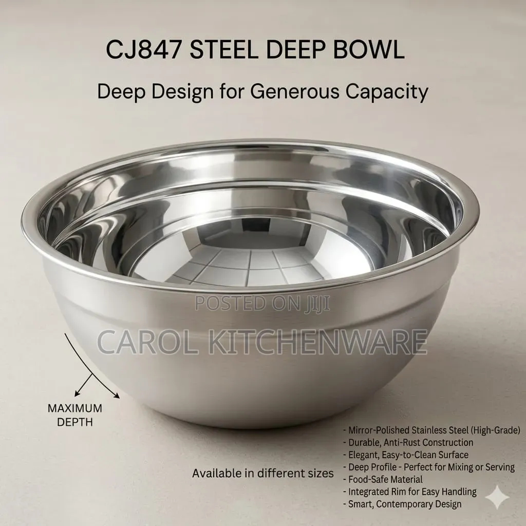 30 Cm Stainless Steel Bowl / Stainless Steel Bowl