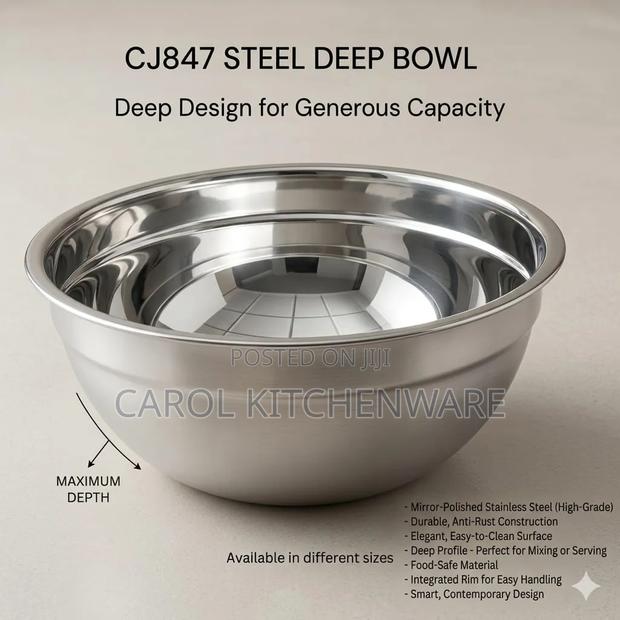 30 Cm Stainless Steel Bowl / Stainless Steel Bowl