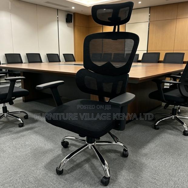 Executive Orthopedic Mesh Study Seat With Headrest - main view
