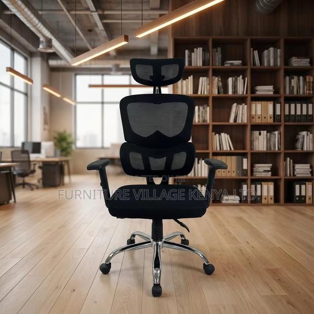 Executive Orthopedic Mesh Study Seat With Headrest - thumbnail 4