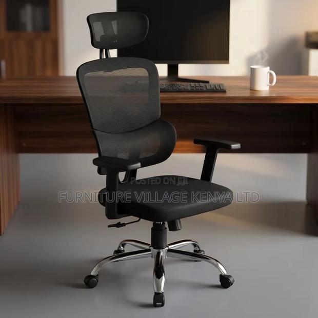 Executive Orthopedic Mesh Study Seat With Headrest - thumbnail 6
