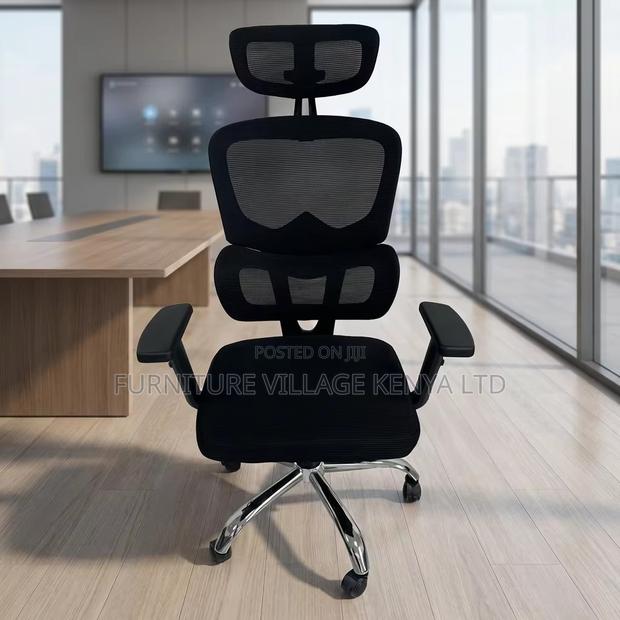 Executive Orthopedic Mesh Study Seat With Headrest - thumbnail 7